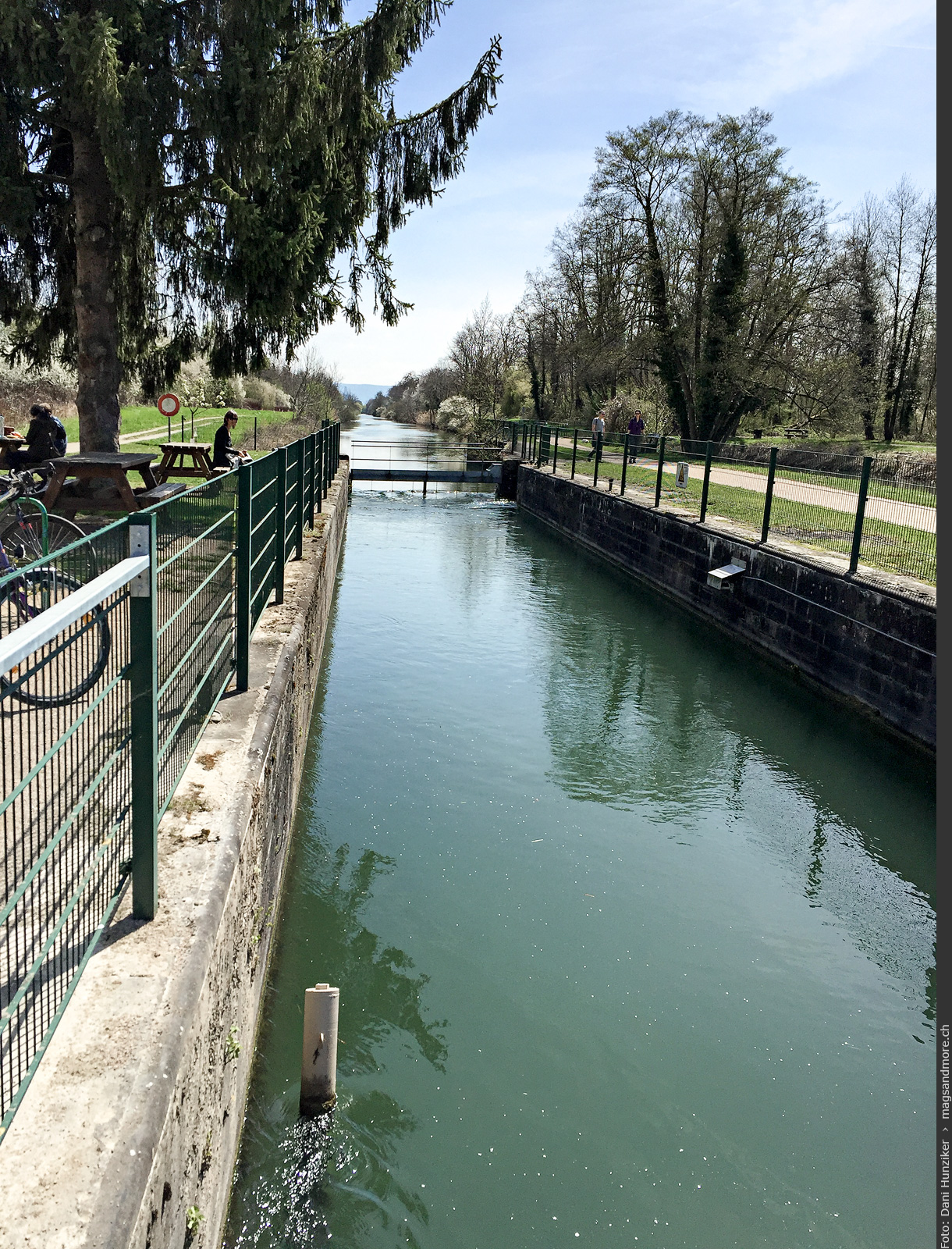 Schleuse am Canal de Huningue